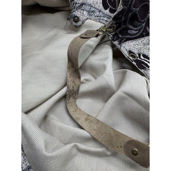 Zen Amsterdam Tapestry Hobo Tote Purse Shoulder Bag Purple Sliver Floral - Picture 9 of 13